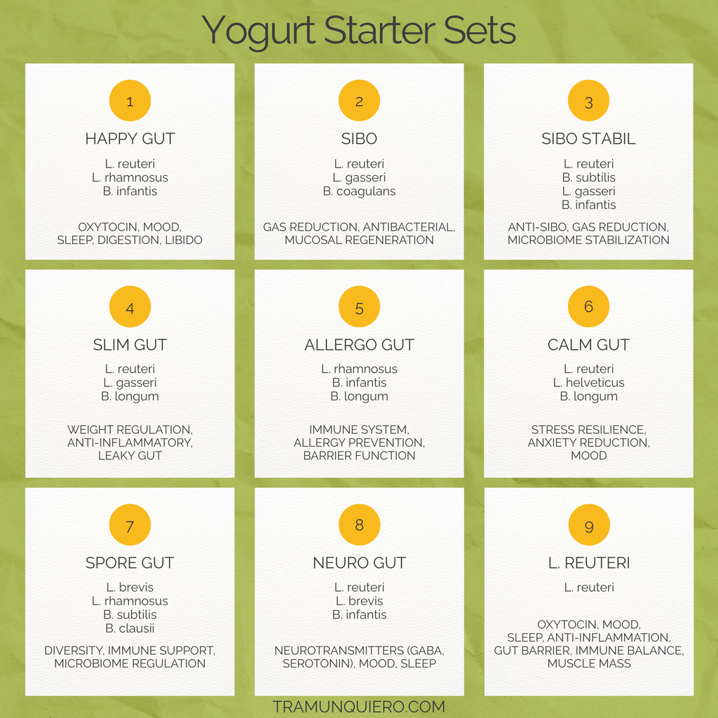 Starter Set "Slim Gut" | L. reuteri, L. gasseri, B. longum Yogurt